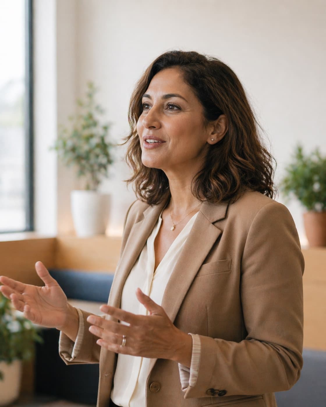 A coach running her practice with GrowQR