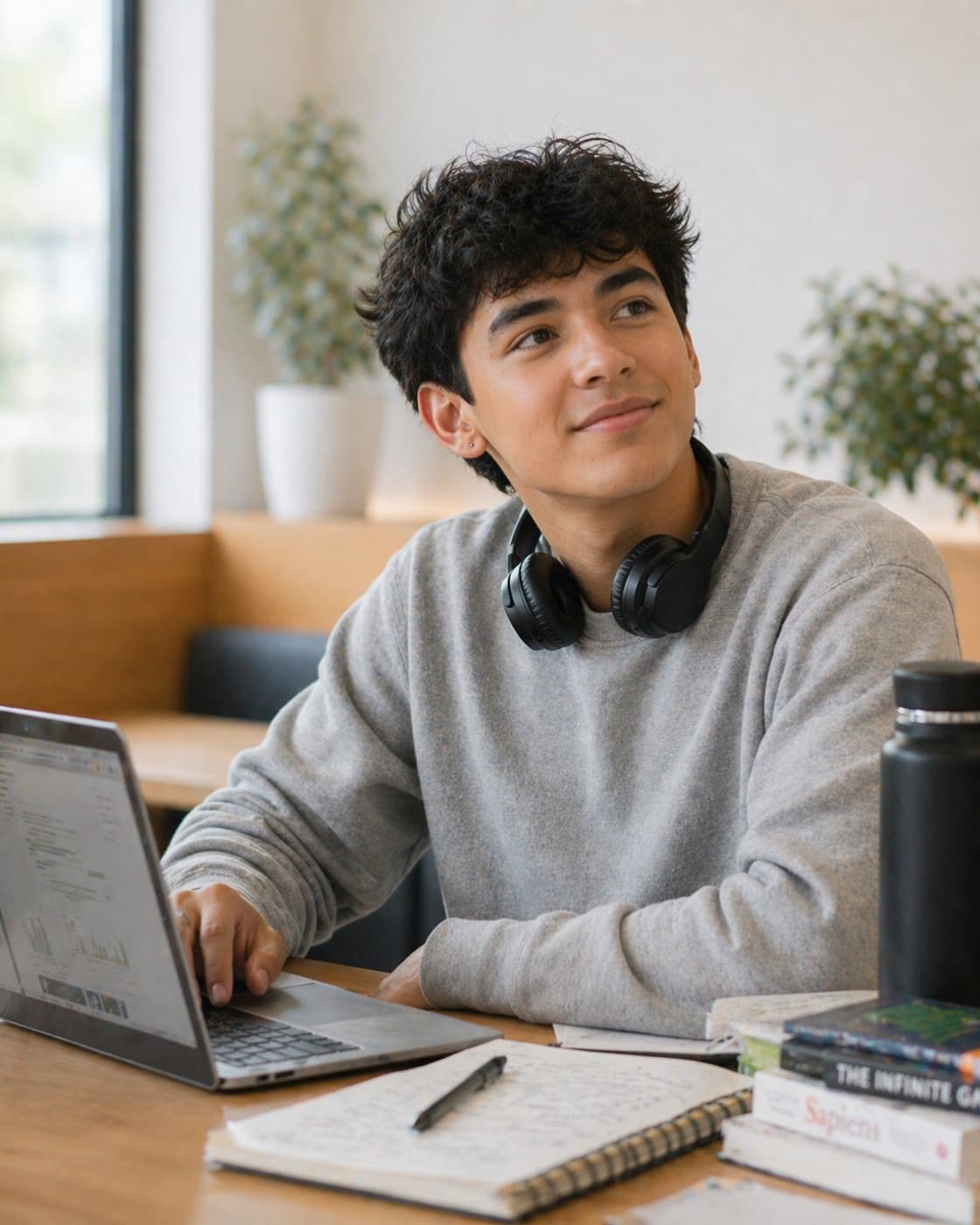 A student exploring career paths with GrowQR